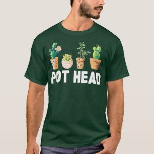 T-shirt Drôle Pot-Tête Gardener Succulent