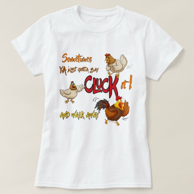 T-shirt Drôle Poulet À Pâte ! Promenade (Design devant)