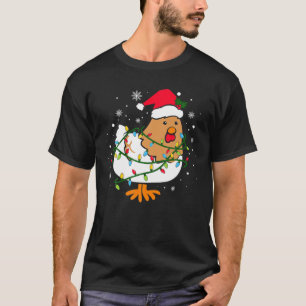 T-shirt Drôle Poulet Arbre de Noël