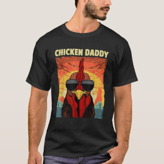 T-shirt Drôle Poulet Daddy Design Pour Papa Hommes Agricul