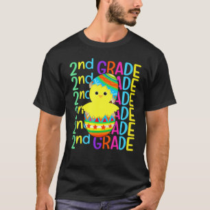 T-shirt Drôle Poulet De Deuxième Année Crack L'Oeuf Pâques