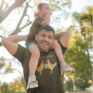 T-shirt Drôle Poulet de Pâques Chasse aux Oeufs Cartoon Da