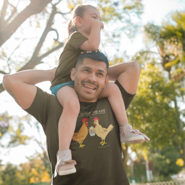 T-shirt Drôle Poulet de Pâques Chasse aux Oeufs Cartoon Da (Créateur téléchargé)