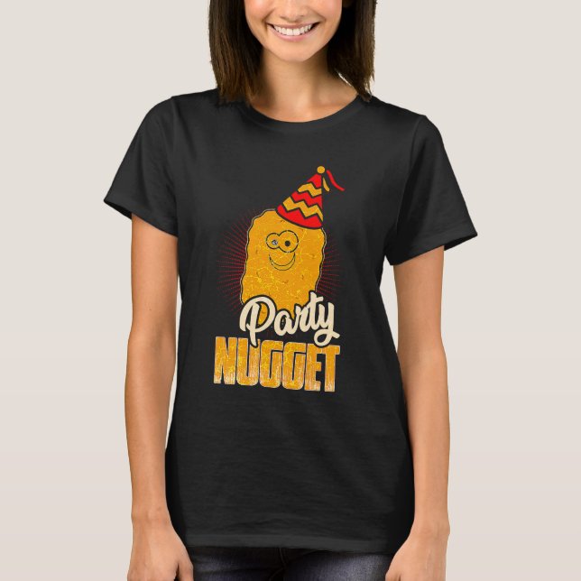 T-shirt Drôle Poulet Nugget T Costume de restauration rapi (Devant)