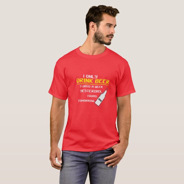 T-shirt drôle pour amateurs de bière (Devant entier)