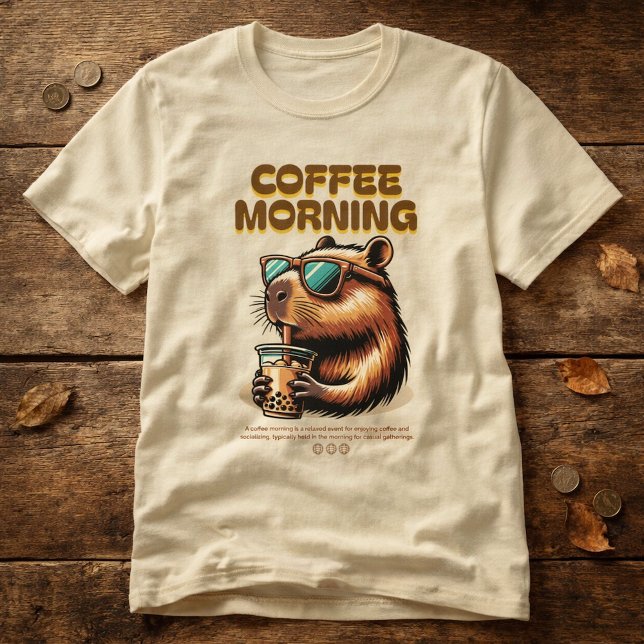 T-shirt drôle pour buveur de café du matin (Créateur téléchargé)