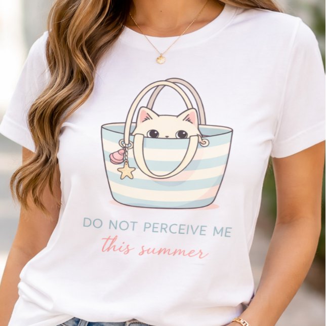 T-shirt drôle pour chat introverti Ne me percevez  (do not perceive me shirt, introvert cat shirt, cute cat graphic tee, kawaii aesthetic shirt,)