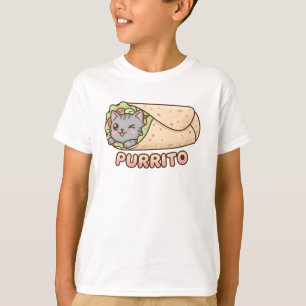 T-shirt drôle pour enfants avec un chat mignon en