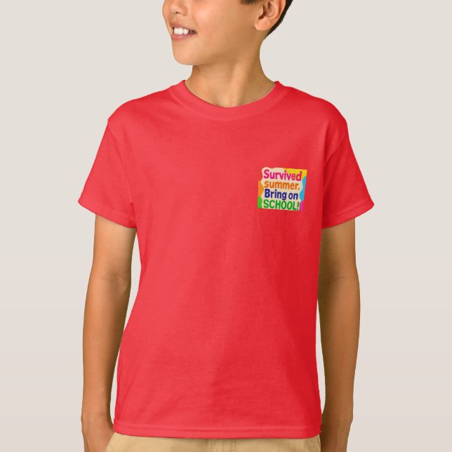 T-shirt drôle pour enfants de retour à l'école – " (Devant)