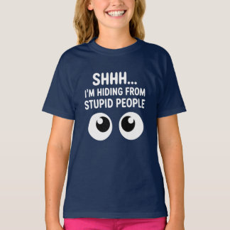 T-shirt drôle pour enfants qui se cache des gens s