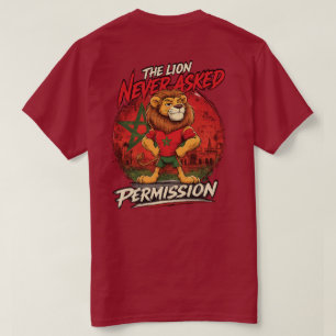T-shirt drôle pour fan de football du Lion du Maro