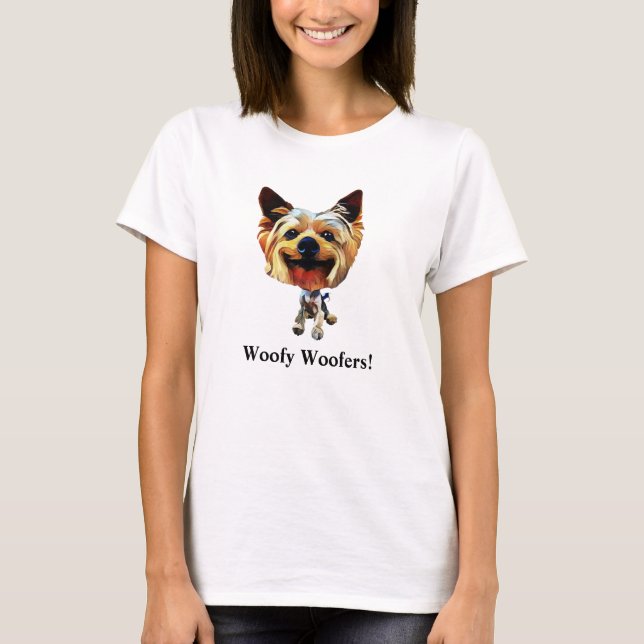 T-shirt drôle pour femmes avec Terrier du Yorkshir (Devant)
