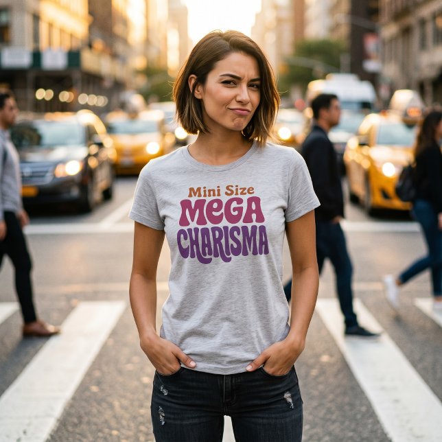 T-shirt drôle pour femmes de taille mini et de cha (Créateur téléchargé)
