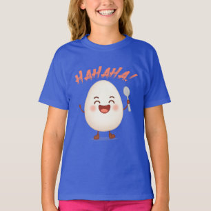T-shirt drôle pour filles avec un œuf qui rit - Mi