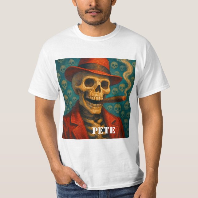 T-shirt drôle pour homme avec crâne (Devant)