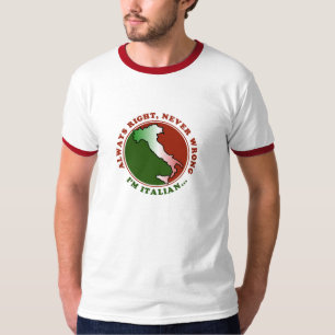 T-Shirt drôle pour homme italien têtu