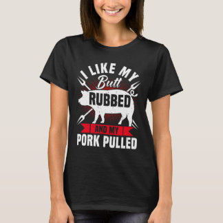 T-shirt drôle pour hommes BBQ Grillade porc effilo