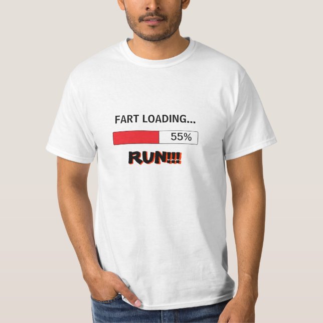 T-shirt drôle pour hommes FART CHARGEMENT EXÉCUTER (Devant)