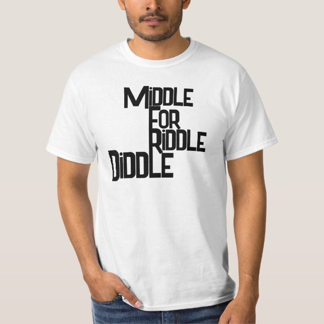 T-shirt drôle pour hommes « Milieu pour Riddle Did (Devant)