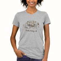 T-shirt drôle pour le travail à domicile productif