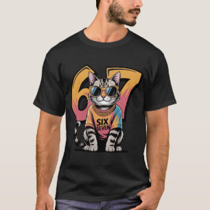 T-shirt drôle pour les 67 ans de chat cool Hip H
