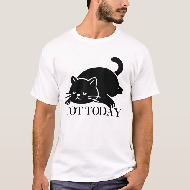 T-shirt drôle pour les amoureux des chats Pas aujo (Devant)