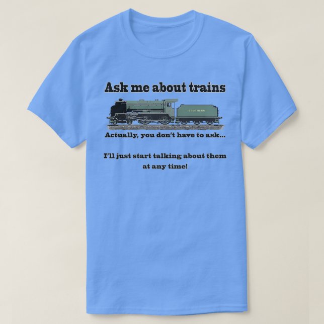T-shirt Drôle pour les fans de train (Design devant)