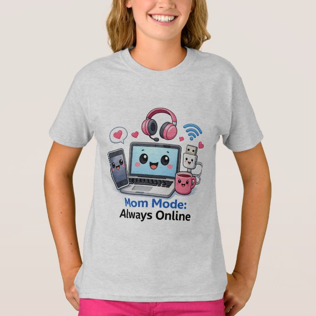 T-shirt drôle pour maman technophile, mode maman t (Devant)