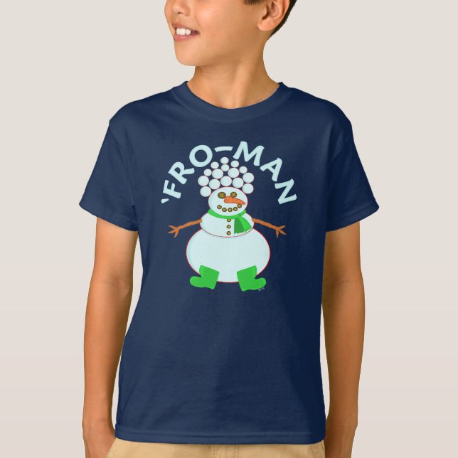 T-shirt Drôle 'pour Noël de bonhomme de neige (Devant)