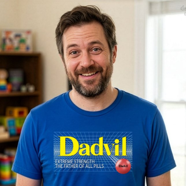T-shirt drôle pour papa Dadvil extrême force (Funny Dad Shirt - Dadvil Extreme Strength Tee Perfect for Father's Day Gifts)
