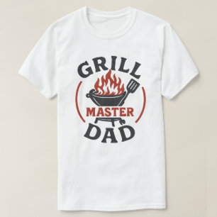 T-shirt drôle pour papa maître du grill BBQ Grill