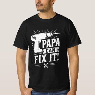 T-shirt drôle pour papa mécanicien de garage pour