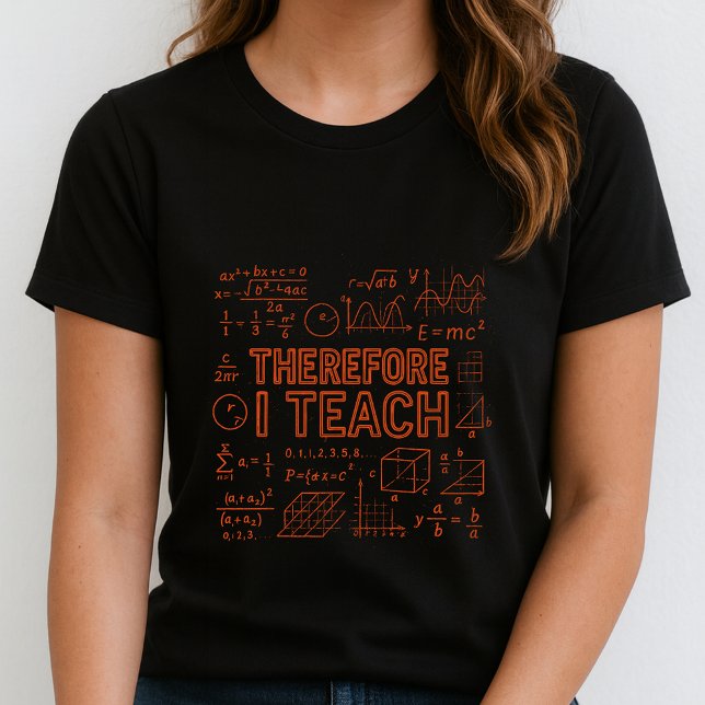 T-shirt drôle pour professeur de mathématiques ; É (Créateur téléchargé)