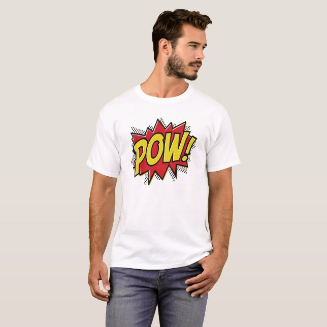 T-shirt drôle Pow (Devant entier)