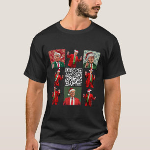 T-shirt Drôle président du Qr Trump danse de Noël M