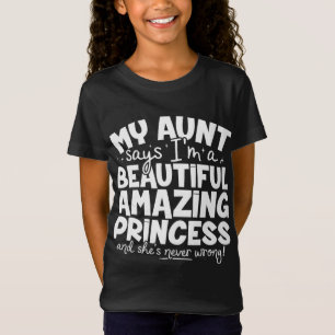 T-Shirt Drôle Princesse cadeau unique pour la nièce de la