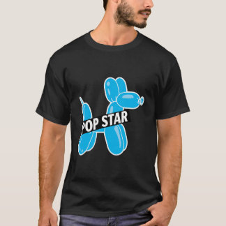 T-shirt Drôle professionnel Balloon Twister Blue Pop Star 