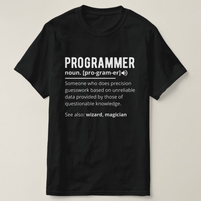 T-shirt Drôle Programmer Code Développeur Définition (Design devant)