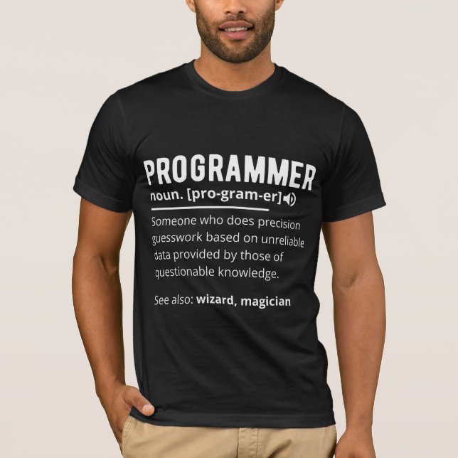 T-shirt Drôle Programmer Code Développeur Définition (Devant)
