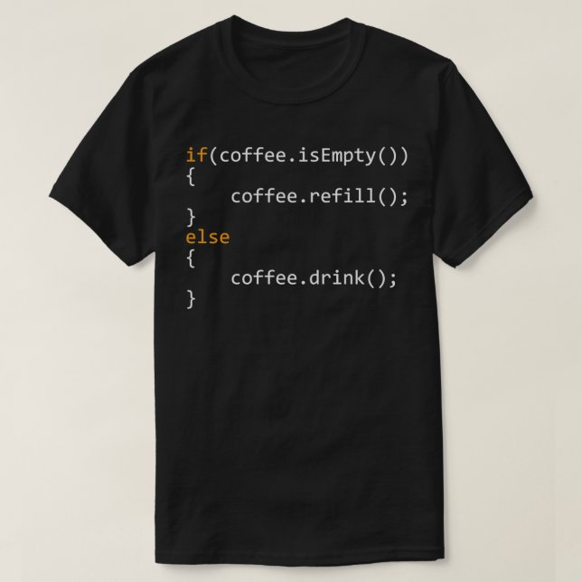 T-shirt Drôle Programmeur Café Cadeau Pour Codeurs (Design devant)