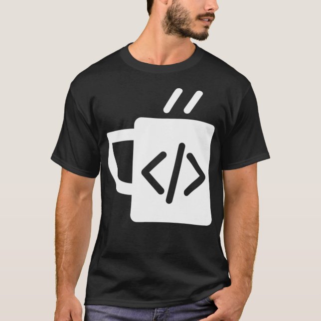 T-shirt Drôle Programmeur développeur de café JavaScript C (Devant)