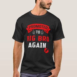 T-shirt Drôle Promu À Big Bro Leveled Jusqu'À Big Brothe
