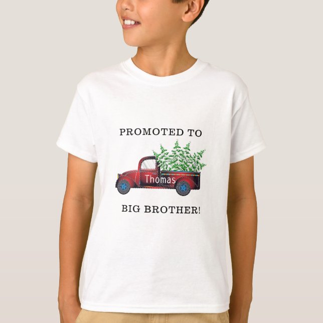 T-shirt drôle promu au grand frère camion de Noël (Devant)