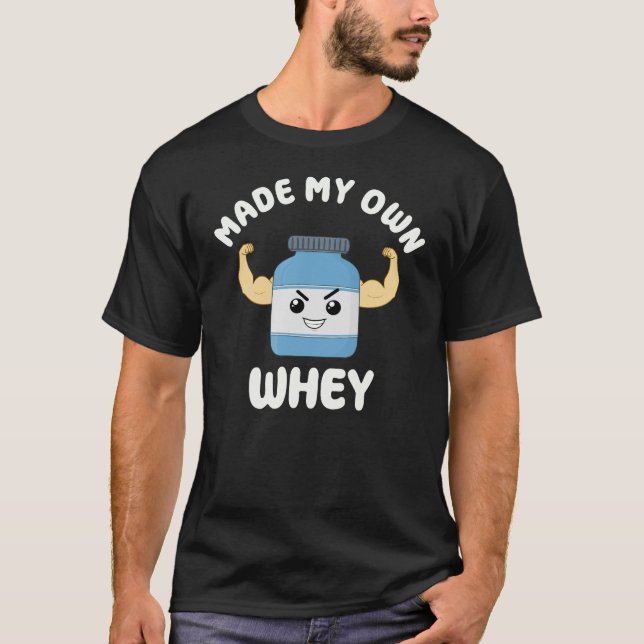 T-shirt Drôle Protein Whey Gym Pun (Devant)
