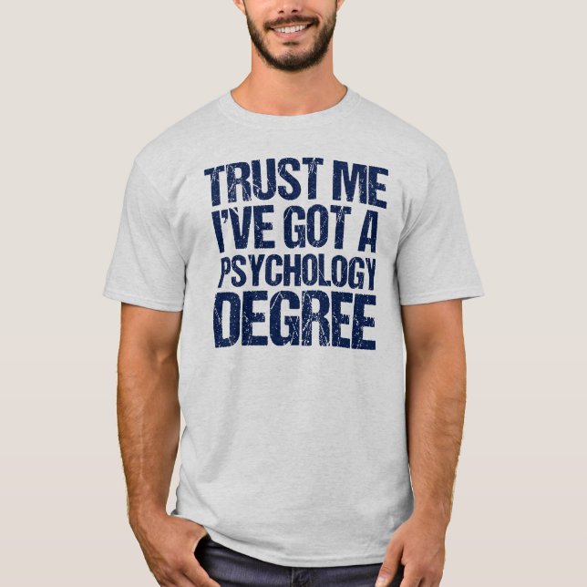T-shirt Drôle Psychologie Citation Psychologue Diplômée (Devant)