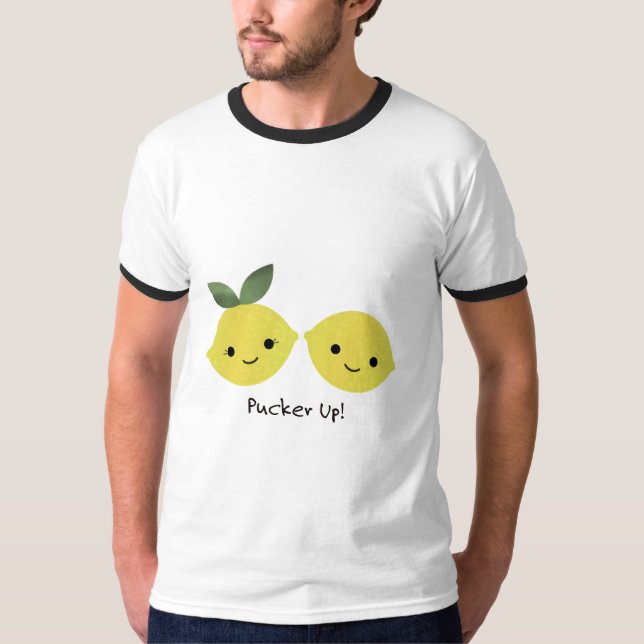 T-shirt Drôle Pucker Up Lemons (Devant)