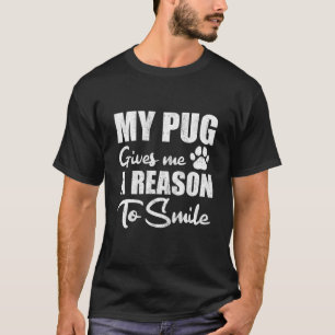 T-shirt Drôle Puggy Dit Carlin Smile