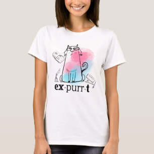 T-shirt Drôle Pun de chats Expurrt Feline