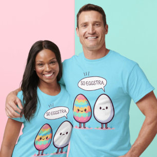 T-shirt Drôle Pun mignon Comic Pastel Oeufs de Pâques So E