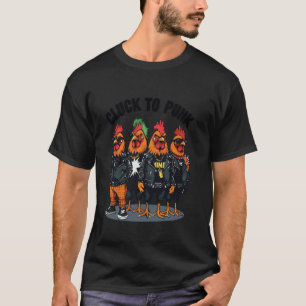 T-shirt Drôle Punk Poulet Amoureux de Poulets et Agriculte